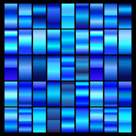 set of blue gradient design vector templateのイラスト素材