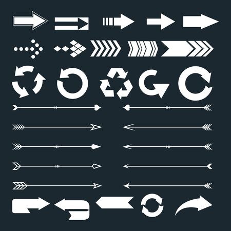 set of arrow business design vector templateのイラスト素材