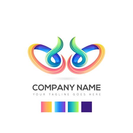 abstract business logo design vector template elementのイラスト素材