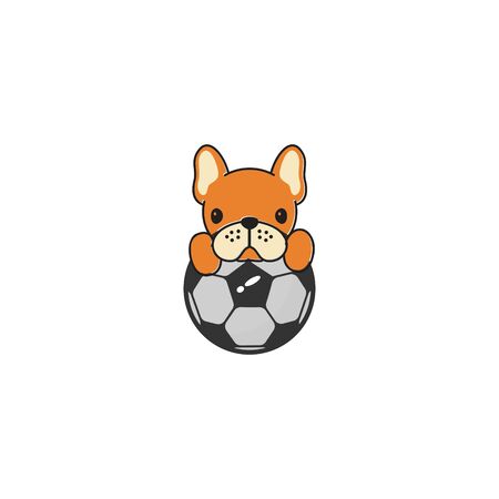 dog with ball business design vector templateのイラスト素材