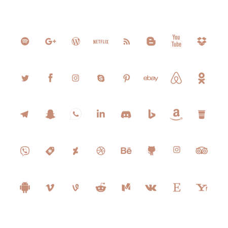 set of business technology and real estate icon symbol design vector templateのイラスト素材