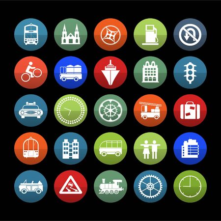 set of business icon symbol  design vector templateのイラスト素材
