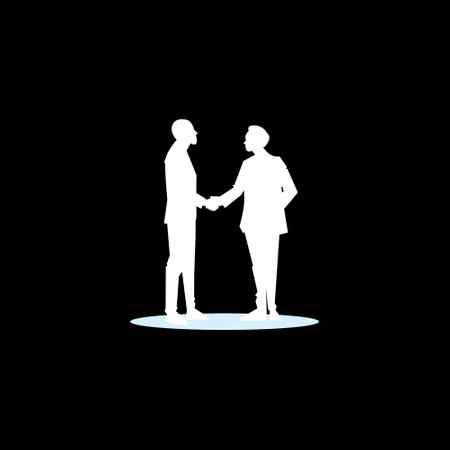 business people silhoutte - logo design vectorのイラスト素材