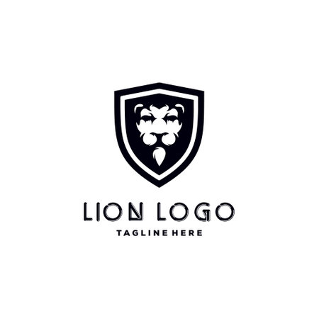 abstract modern creative head lion logo design vectorのイラスト素材