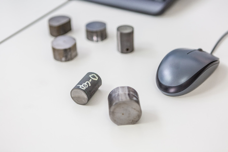 Steel quality control stand for metalworking Hardness testersの写真素材