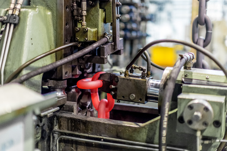 Equipment for manufacturing and welding chainsの写真素材