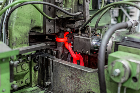 Equipment for manufacturing and welding chainsの写真素材