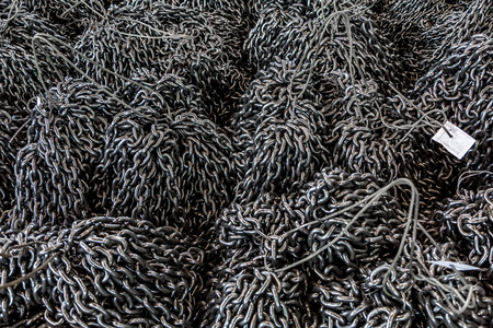 Steel chain at the factory