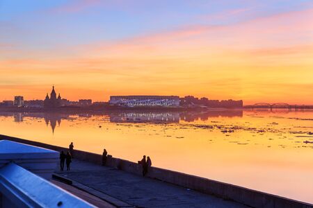 RUSSIA, Nizhny Novogorod - April, 2018: View of Nizhny Novogorod Stadium, building for the 2018 FIFA World Cup in Russiaのeditorial素材