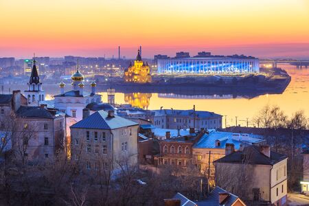 RUSSIA, Nizhny Novogorod - April, 2018: View of Nizhny Novogorod Stadium, building for the 2018 FIFA World Cup in Russiaのeditorial素材