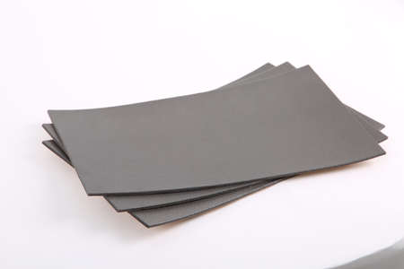 foamed sheet sound insulation for the car. Three sheets close-up