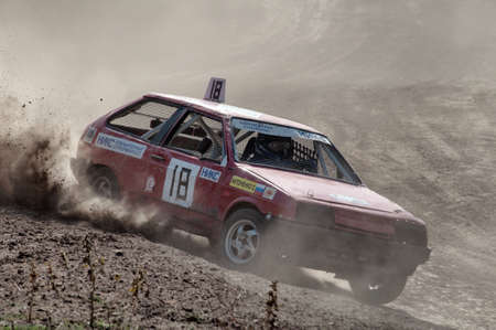 Car Race for survival on the Bizon Track Show, Rostov-on-Don 2016のeditorial素材