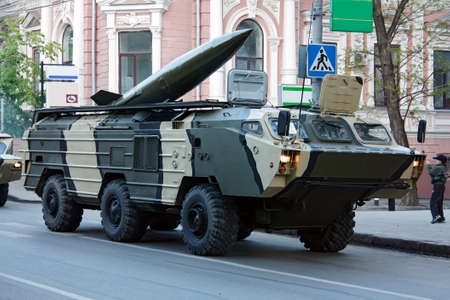Tochka-U tactical missile system, Rostov-on-Don, Russia, May 6, 2009. Preparation for the Victory Paradeのeditorial素材