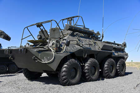 Armored personnel carrier BTR-80, Kadamovskiy polygon, Russia, September 11, 2016. Forum Army-2016....