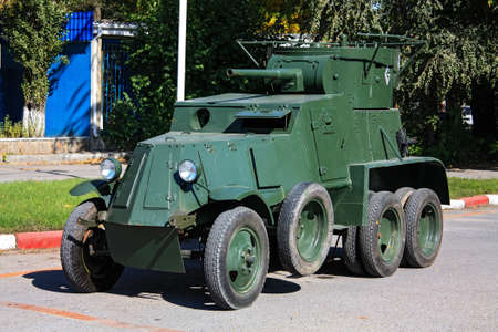 Retro-car BA-3, Rostov-on-Don, Russia, October 4, 2010. Exhibition of old technologyのeditorial素材