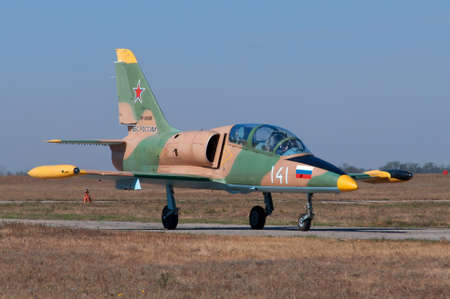 Training aircraft L39, Kuschevskaya, Russia, 3 October 2015のeditorial素材