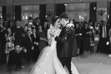 Just marries hug during a slow danceの写真素材