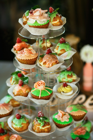 The cakes on the banquetの写真素材