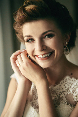 The bride smillingの写真素材