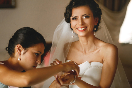 The smilling brideの写真素材