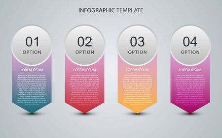 Business data with abstract elements of graph. Vector template for presentation. Creative concept for infographicsのイラスト素材
