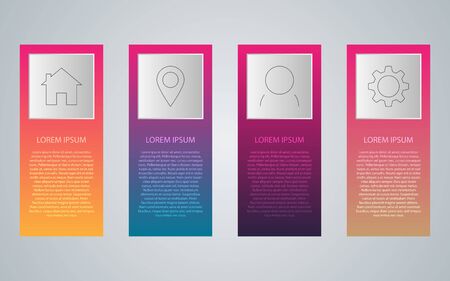 Business data with abstract elements of graph. Vector template for presentation. Creative concept for infographics.のイラスト素材