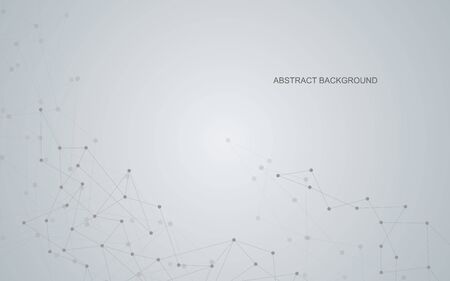 Vector connecting dots and lines. Global network connection. Geometric connected abstract backgroundのイラスト素材