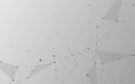 Vector global creative social network. Abstract polygonal background with lines and dots