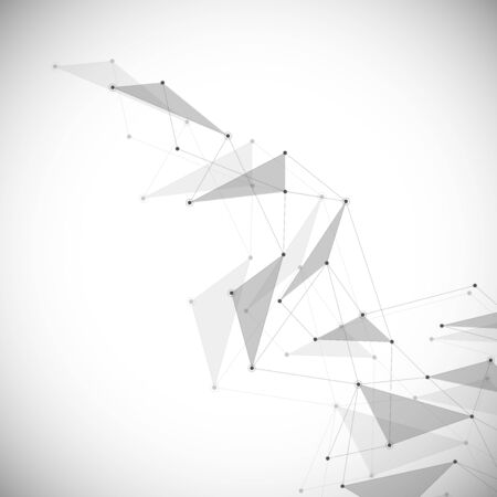 Abstract connecting dots and lines. Connection science and technology background. Vector illustrationのイラスト素材