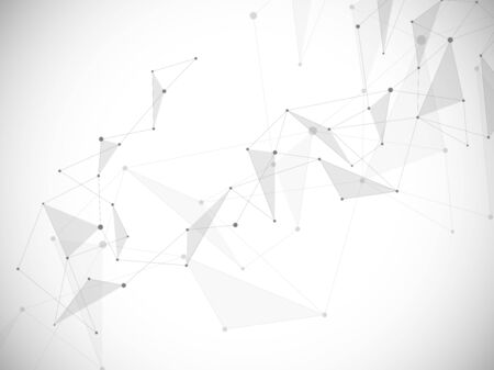 Abstract connecting dots and lines. Connection science and technology background. Vector illustration.のイラスト素材