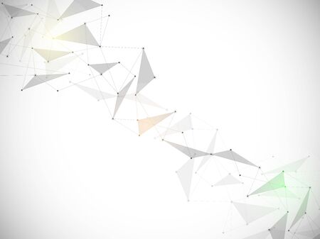 Abstract connecting dots and lines. Connection science and technology background. Vector illustrationのイラスト素材