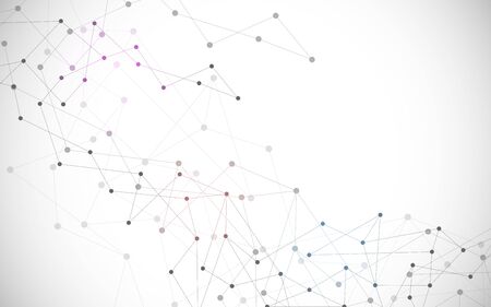 Abstract connecting dots and lines. Connection science and technology background. Vector illustrationのイラスト素材