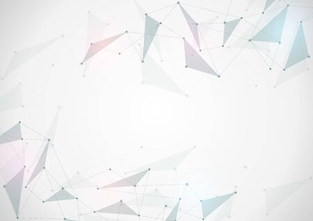 Abstract connecting dots and lines. Connection science and technology background. Vector illustrationのイラスト素材