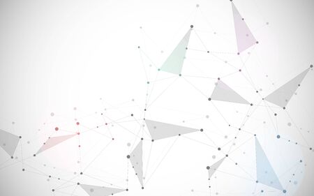 Abstract connecting dots and lines. Connection science and technology background. Vector illustrationのイラスト素材