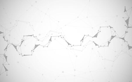 Abstract connecting dots and lines. Connection science and technology background. Vector illustrationのイラスト素材