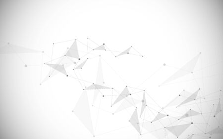 Abstract connecting dots and lines. Connection science and technology background. Vector illustrationのイラスト素材