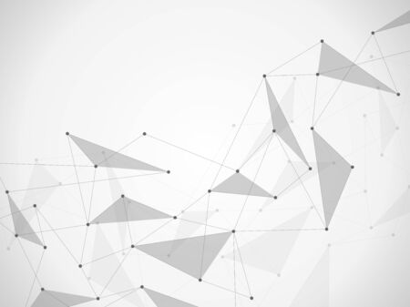 Abstract connecting dots and lines. Connection science and technology background. Vector illustrationのイラスト素材