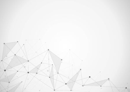 Abstract connecting dots and lines. Connection science and technology background. Vector illustrationのイラスト素材