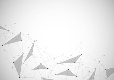 Abstract connecting dots and lines. Connection science and technology background. Vector illustrationのイラスト素材