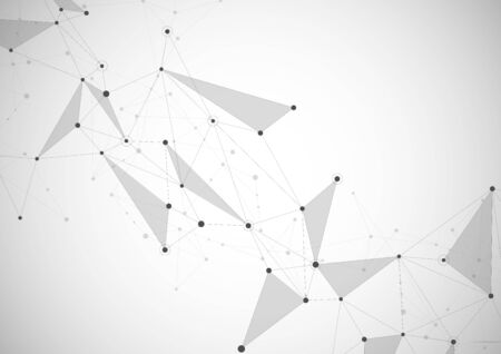 Vector connecting dots and lines. Global network connection. Geometric connected abstract backgroundのイラスト素材