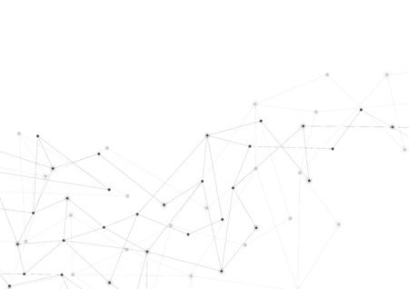 Abstract connection background with lines and dots.のイラスト素材