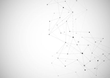 Abstract connection background with lines and dots.のイラスト素材