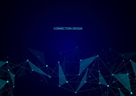 Abstract connection background with lines and dotsのイラスト素材