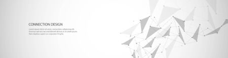 Vector banner design, global connection with lines and dots.のイラスト素材