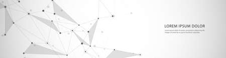 Vector banner design, global connection with lines and dotsのイラスト素材