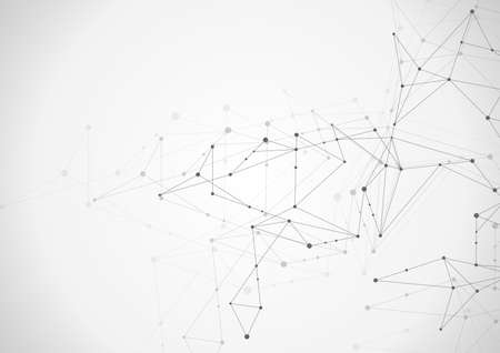 Abstract connection background with lines and dots