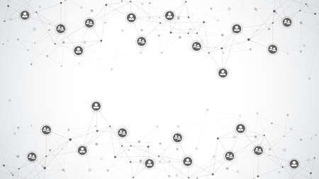 Connecting people and communication concept, social network. Vector illustrationのイラスト素材