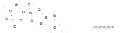 Connecting people and communication concept, social network. Vector illustrationのイラスト素材