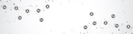 Banner design template. Connecting people and communication concept, social networkの写真素材