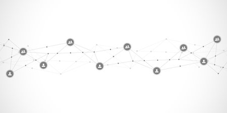 Connecting people and communication concept, social networkの写真素材